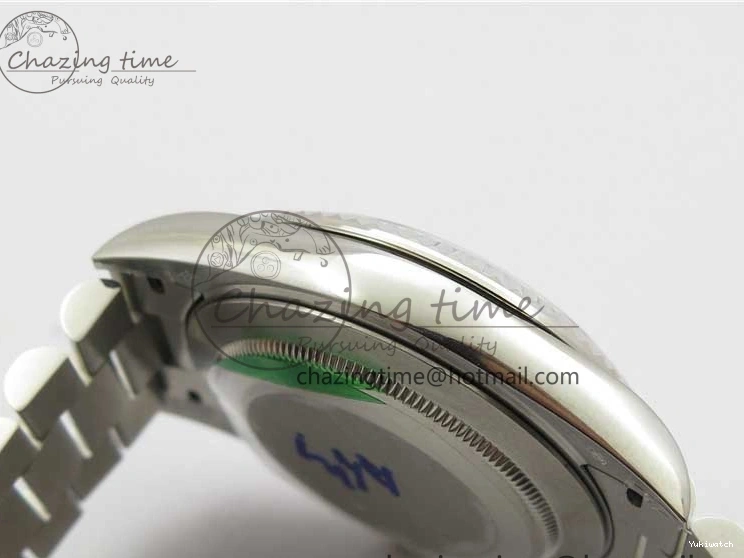 40mm Dial 904 President Ice on Markers T 228239 Blue Crystal SS A2836 Bracelet Dial New SS Version BP Day-Date 0330